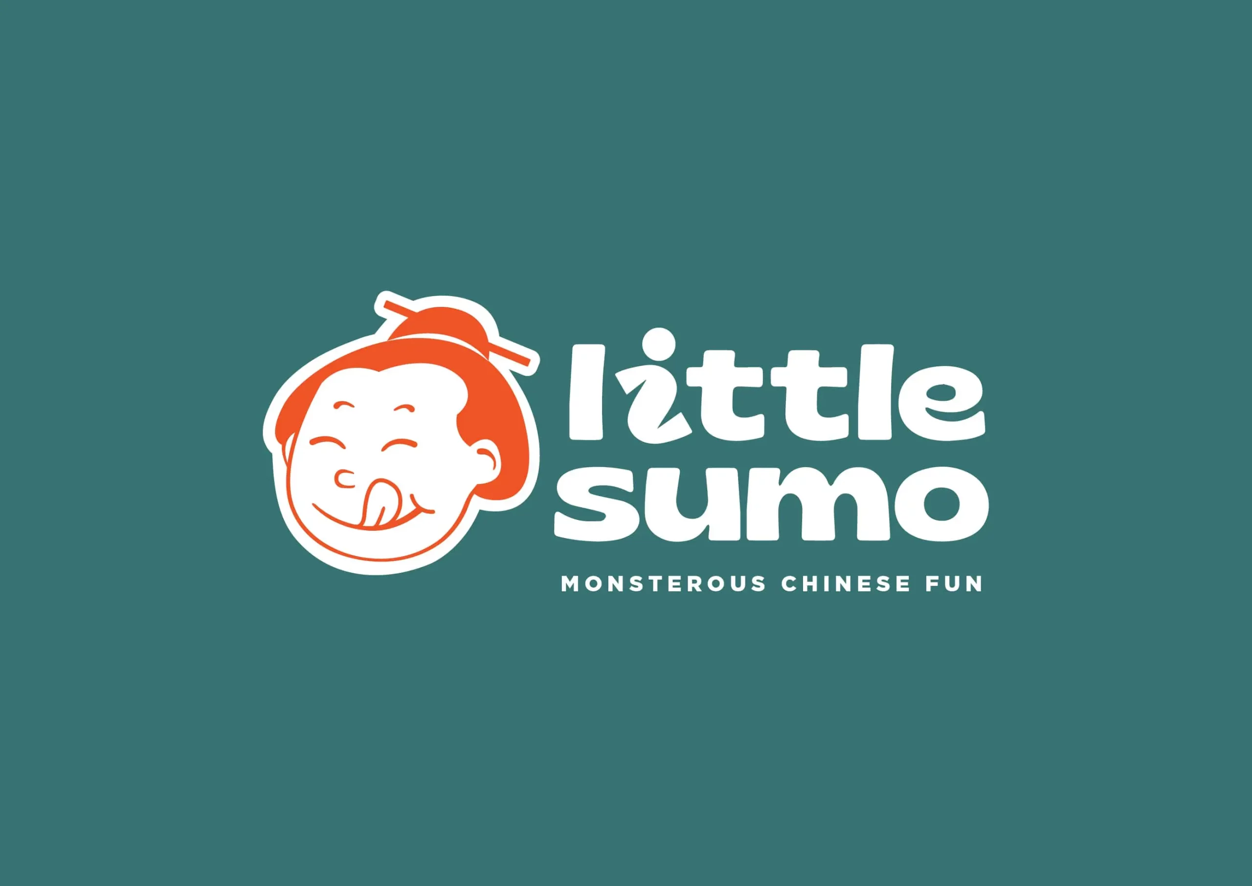 Little sumo monsterous chinese fun logo.