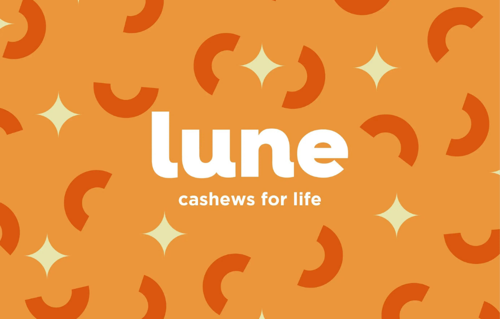 The logo for lune cashews for life.