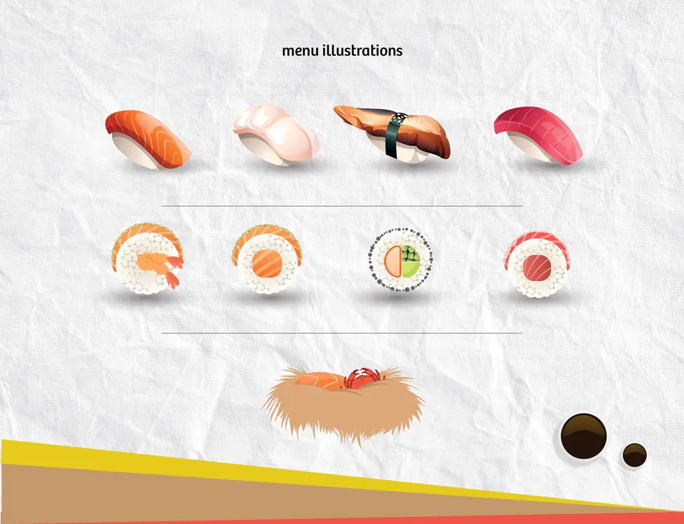 Japanese sushi icons - screenshot.