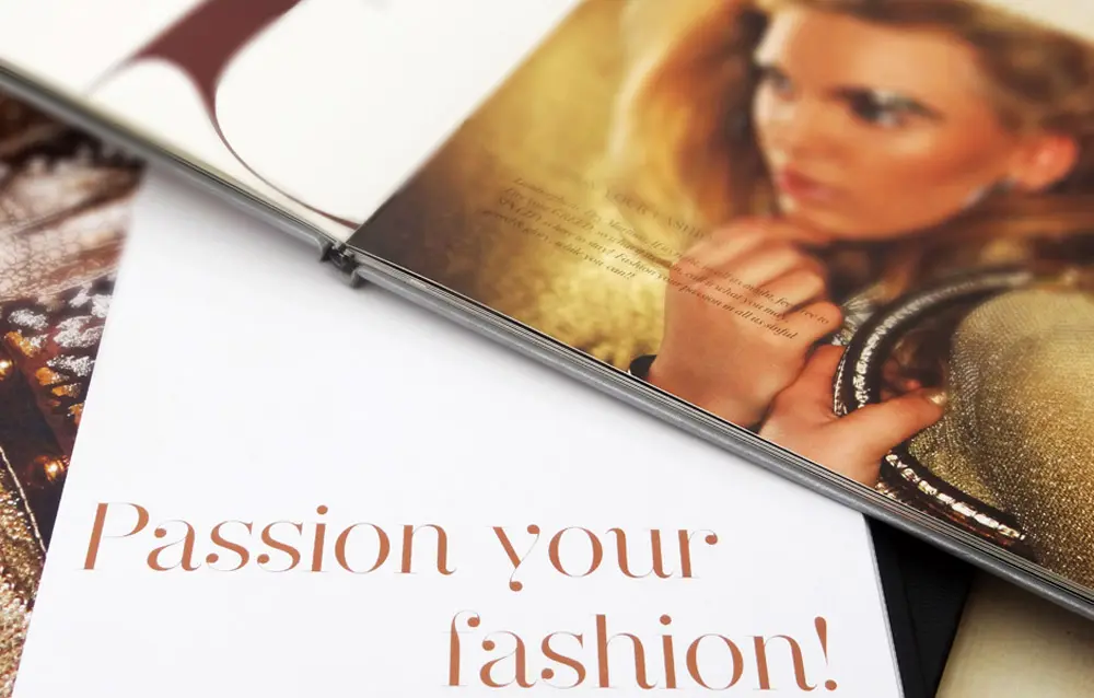 A fashion magazine with the words passion your fashion.