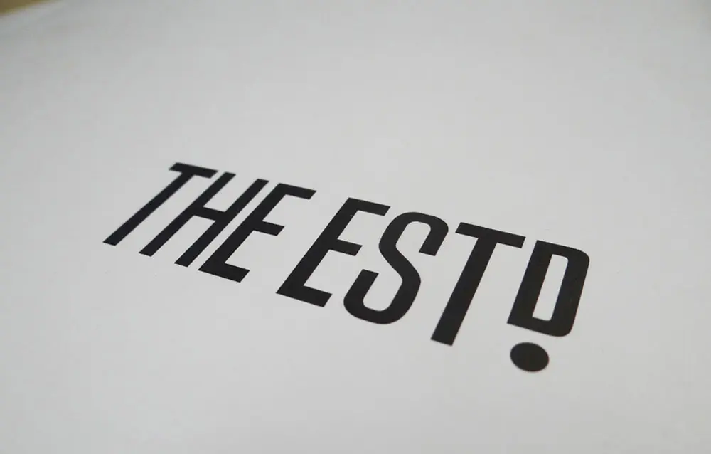 The esto logo on a white piece of paper.