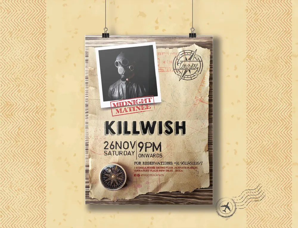 Killwish flyer template psd.